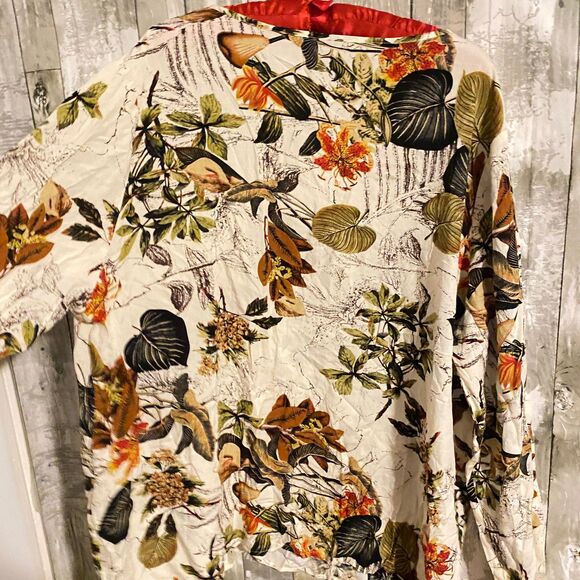 Emery Rose long sleeve fall floral top plus size 5XL - Picture 7 of 8